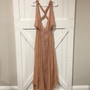 Free People Pink Maxi Dress - Size 12 NWT